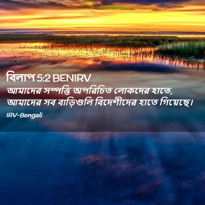 Picture 02 - বিলাপ 5:2 BENIRV - আমাদের সম্পত্তি - Bible Verse Picture