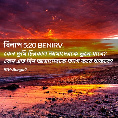 Picture 02 - বিলাপ 5:20 BENIRV - কেন তুমি চিরকাল - Bible Verse Picture
