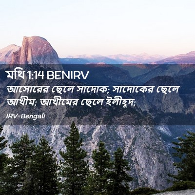 Picture 02 - মথি 1:14 BENIRV - আসোরের ছেলে সাদোক; - Bible Verse Picture