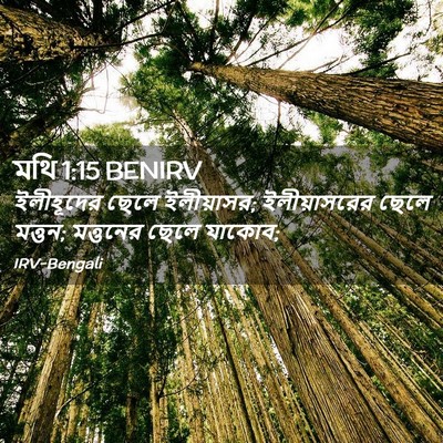 Picture 02 - মথি 1:15 BENIRV - ইলীহূদের ছেলে - Bible Verse Picture