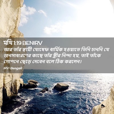 Picture 02 - মথি 1:19 BENIRV - আর তাঁর স্বামী - Bible Verse Picture