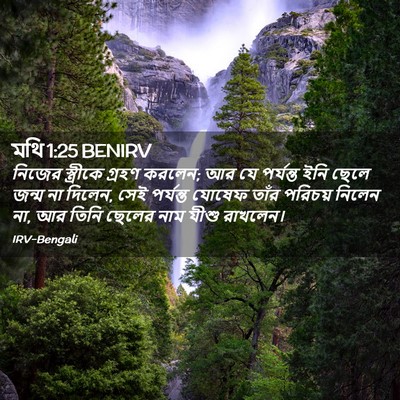 Picture 02 - মথি 1:25 BENIRV - নিজের স্ত্রীকে - Bible Verse Picture