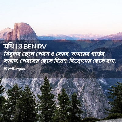 Picture 02 - মথি 1:3 BENIRV - যিহূদার ছেলে পেরস - Bible Verse Picture