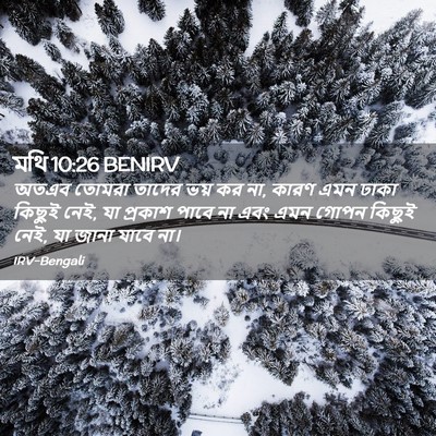 Picture 02 - মথি 10:26 BENIRV - অতএব তোমরা তাদের - Bible Verse Picture