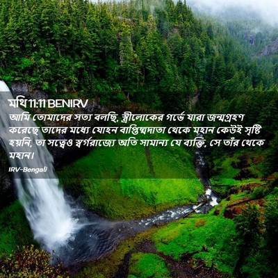 Picture 02 - মথি 11:11 BENIRV - আমি তোমাদের সত্য - Bible Verse Picture