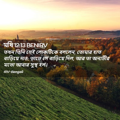 Picture 02 - মথি 12:13 BENIRV - তখন তিনি সেই - Bible Verse Picture