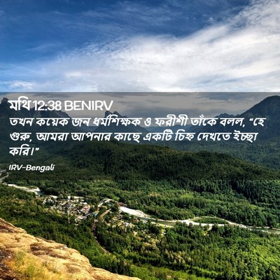 Picture 02 - মথি 12:38 BENIRV - তখন কয়েক জন - Bible Verse Picture