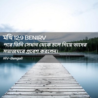 Picture 02 - মথি 12:9 BENIRV - পরে তিনি সেখান - Bible Verse Picture