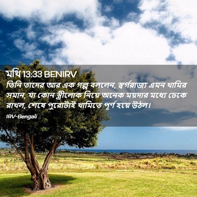 Picture 02 - মথি 13:33 BENIRV - তিনি তাদের আর এক - Bible Verse Picture
