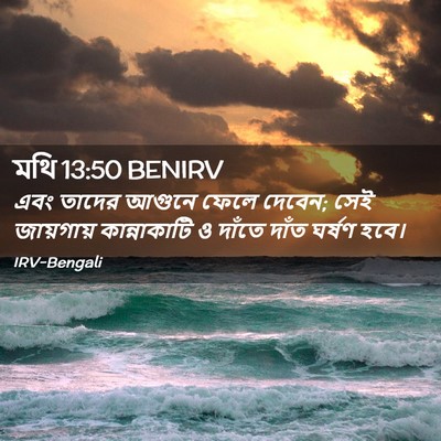 Picture 02 - মথি 13:50 BENIRV - এবং তাদের আগুনে - Bible Verse Picture