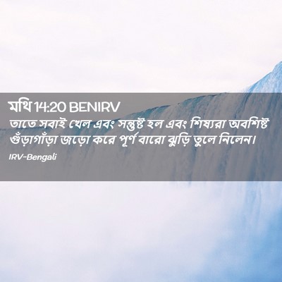 Picture 02 - মথি 14:20 BENIRV - তাতে সবাই খেল এবং - Bible Verse Picture