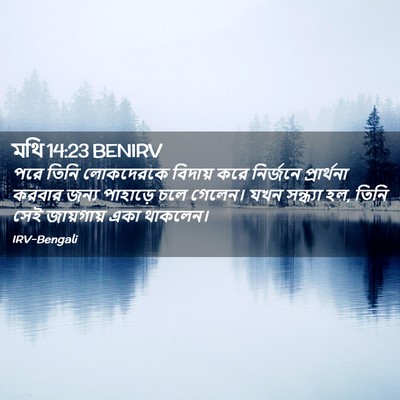 Picture 02 - মথি 14:23 BENIRV - পরে তিনি লোকদেরকে - Bible Verse Picture