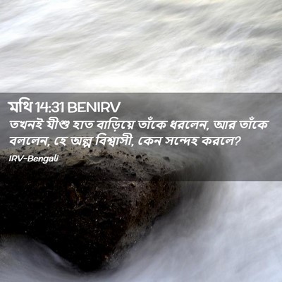 Picture 02 - মথি 14:31 BENIRV - তখনই যীশু হাত - Bible Verse Picture