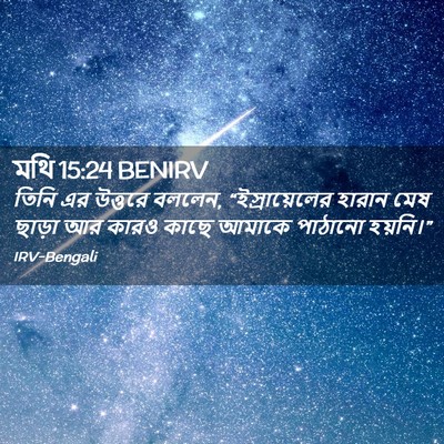 Picture 02 - মথি 15:24 BENIRV - তিনি এর উত্তরে - Bible Verse Picture