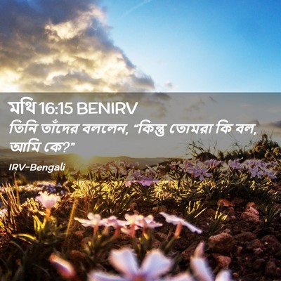 Picture 02 - মথি 16:15 BENIRV - তিনি তাঁদের বললেন, - Bible Verse Picture
