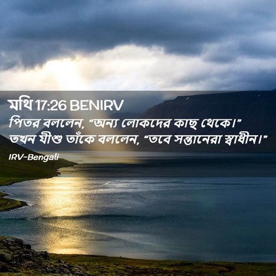 Picture 02 - মথি 17:26 BENIRV - পিতর বললেন, “অন্য - Bible Verse Picture