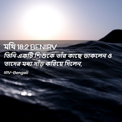 Picture 02 - মথি 18:2 BENIRV - তিনি একটি শিশুকে - Bible Verse Picture