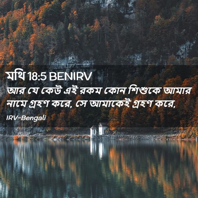 Picture 02 - মথি 18:5 BENIRV - আর যে কেউ এই রকম - Bible Verse Picture