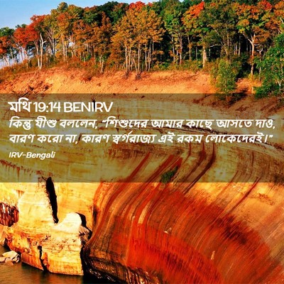 Picture 02 - মথি 19:14 BENIRV - কিন্তু যীশু বললেন, - Bible Verse Picture