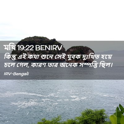Picture 02 - মথি 19:22 BENIRV - কিন্তু এই কথা শুনে - Bible Verse Picture
