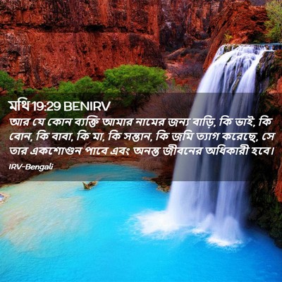 Picture 02 - মথি 19:29 BENIRV - আর যে কোন ব্যক্তি - Bible Verse Picture