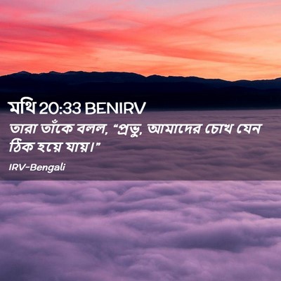 Picture 02 - মথি 20:33 BENIRV - তারা তাঁকে বলল, - Bible Verse Picture