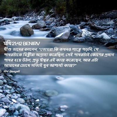Picture 02 - মথি 21:42 BENIRV - যীশু তাদের বললেন, - Bible Verse Picture
