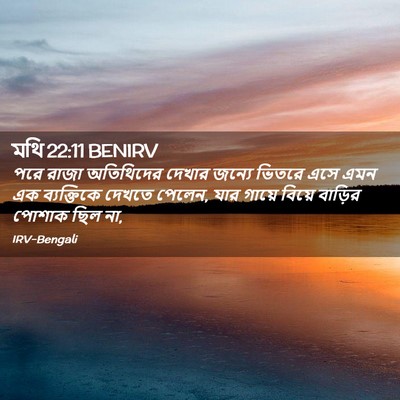 Picture 02 - মথি 22:11 BENIRV - পরে রাজা অতিথিদের - Bible Verse Picture