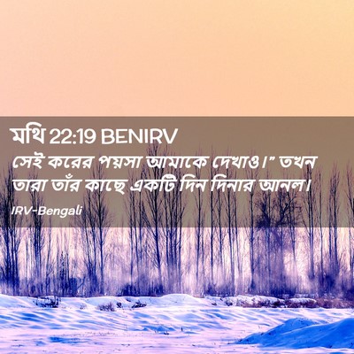 Picture 02 - মথি 22:19 BENIRV - সেই করের পয়সা - Bible Verse Picture