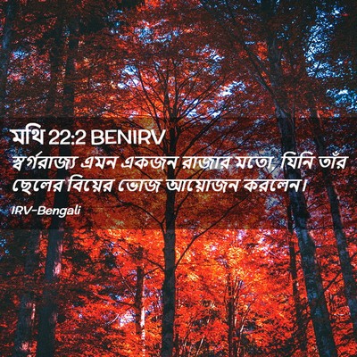 Picture 02 - মথি 22:2 BENIRV - স্বর্গরাজ্য এমন - Bible Verse Picture