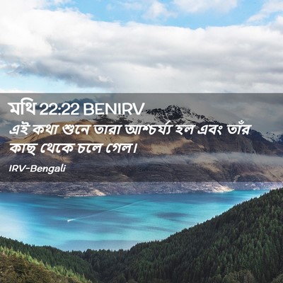 Picture 02 - মথি 22:22 BENIRV - এই কথা শুনে তারা - Bible Verse Picture