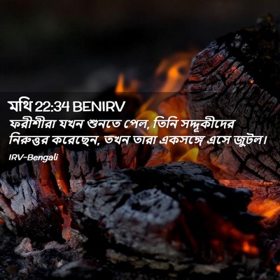 Picture 02 - মথি 22:34 BENIRV - ফরীশীরা যখন শুনতে - Bible Verse Picture