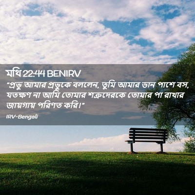 Picture 02 - মথি 22:44 BENIRV - “প্রভু আমার - Bible Verse Picture
