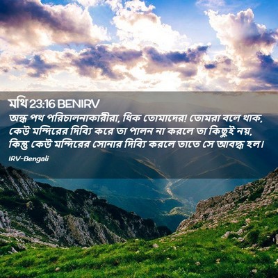 Picture 02 - মথি 23:16 BENIRV - অন্ধ পথ - Bible Verse Picture