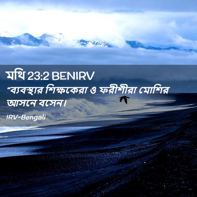Picture 02 - মথি 23:2 BENIRV - “ব্যবস্থার - Bible Verse Picture