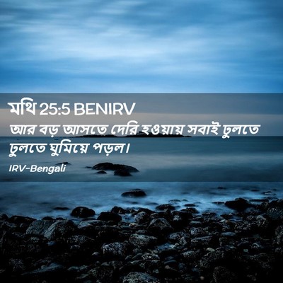 Picture 02 - মথি 25:5 BENIRV - আর বড় আসতে দেরি - Bible Verse Picture