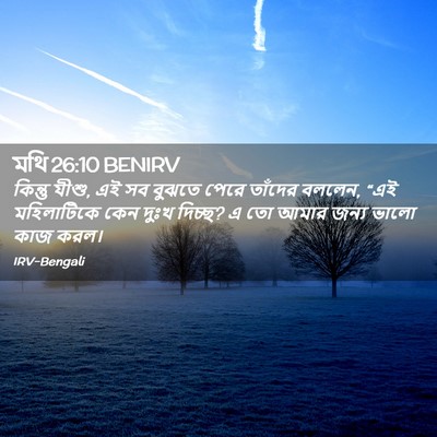 Picture 02 - মথি 26:10 BENIRV - কিন্তু যীশু, এই সব - Bible Verse Picture
