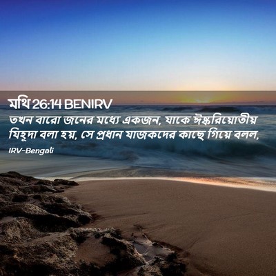 Picture 02 - মথি 26:14 BENIRV - তখন বারো জনের - Bible Verse Picture