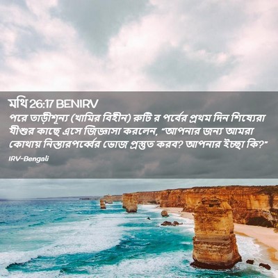 Picture 02 - মথি 26:17 BENIRV - পরে তাড়ীশূন্য - Bible Verse Picture