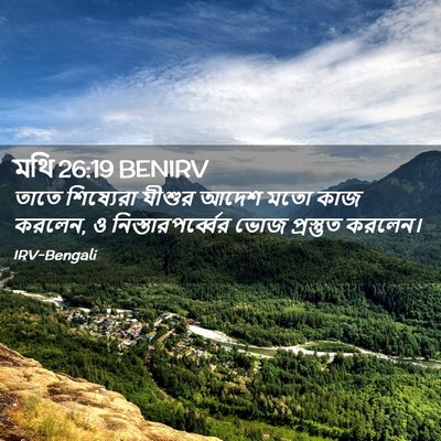Picture 02 - মথি 26:19 BENIRV - তাতে শিষ্যেরা - Bible Verse Picture