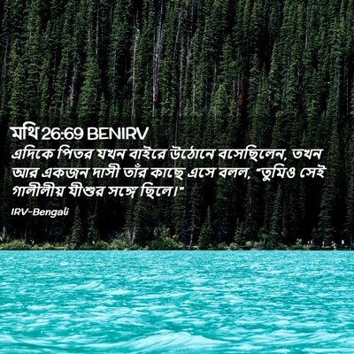 Picture 02 - মথি 26:69 BENIRV - এদিকে পিতর যখন - Bible Verse Picture