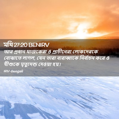 Picture 02 - মথি 27:20 BENIRV - আর প্রধান যাজকেরা - Bible Verse Picture