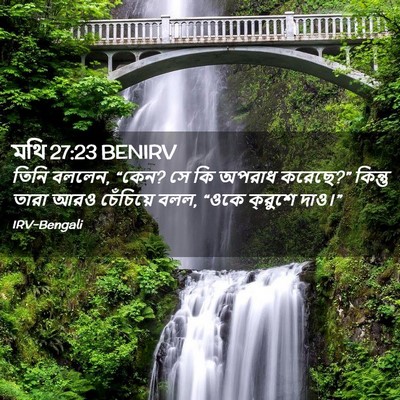 Picture 02 - মথি 27:23 BENIRV - তিনি বললেন, “কেন? - Bible Verse Picture