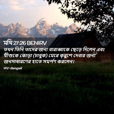 Picture 02 - মথি 27:26 BENIRV - তখন তিনি তাদের - Bible Verse Picture