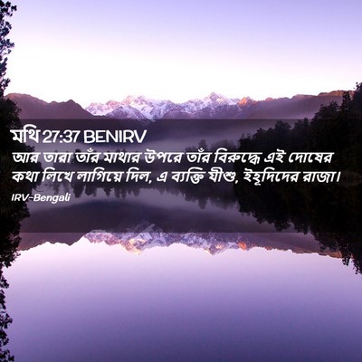 Picture 02 - মথি 27:37 BENIRV - আর তারা তাঁর মাথার - Bible Verse Picture