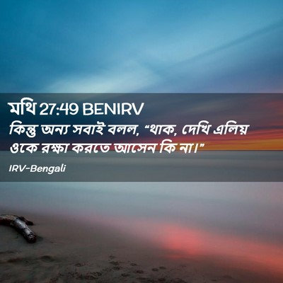 Picture 02 - মথি 27:49 BENIRV - কিন্তু অন্য সবাই - Bible Verse Picture
