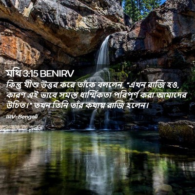 Picture 02 - মথি 3:15 BENIRV - কিন্তু যীশু উত্তর - Bible Verse Picture