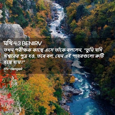 Picture 02 - মথি 4:3 BENIRV - তখন পরীক্ষক কাছে - Bible Verse Picture