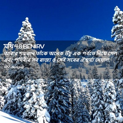 Picture 02 - মথি 4:8 BENIRV - আবার শয়তান তাঁকে - Bible Verse Picture