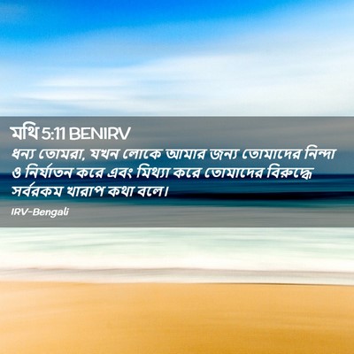 Picture 02 - মথি 5:11 BENIRV - ধন্য তোমরা, যখন - Bible Verse Picture